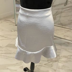 H&M Silver Ruffle Skirt
